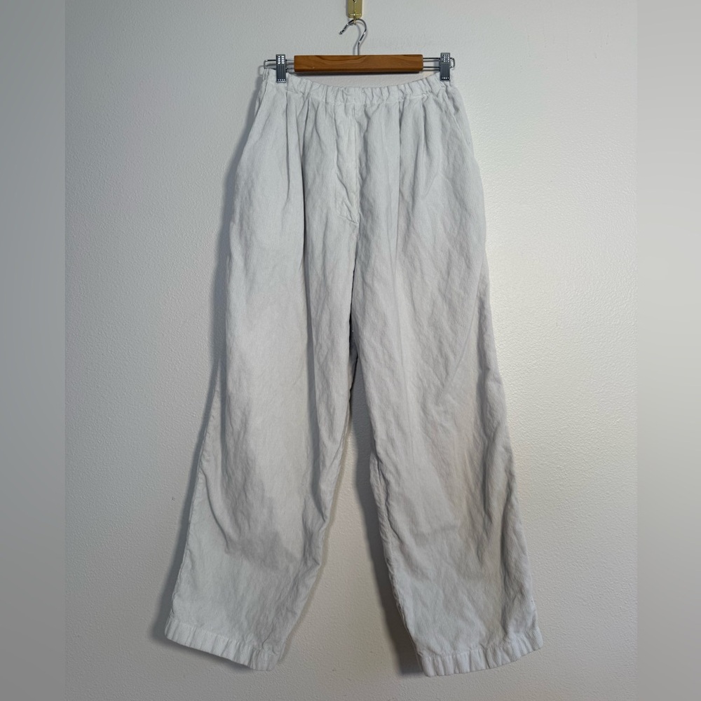 Manuelle Guibal Corduroy Worker Pants  Elastic Waist Women’s Sz M